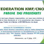PAROLE DES PRESIDENTS KMF/CNOE : Refonte de la liste électorale et Concertation des citoyens